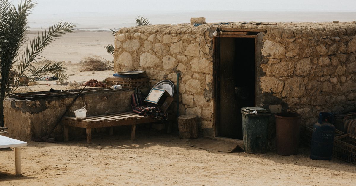Rustic Roots Egypt Rustic Stone House in Egyptian Desert Landscape · Free Stock Photo