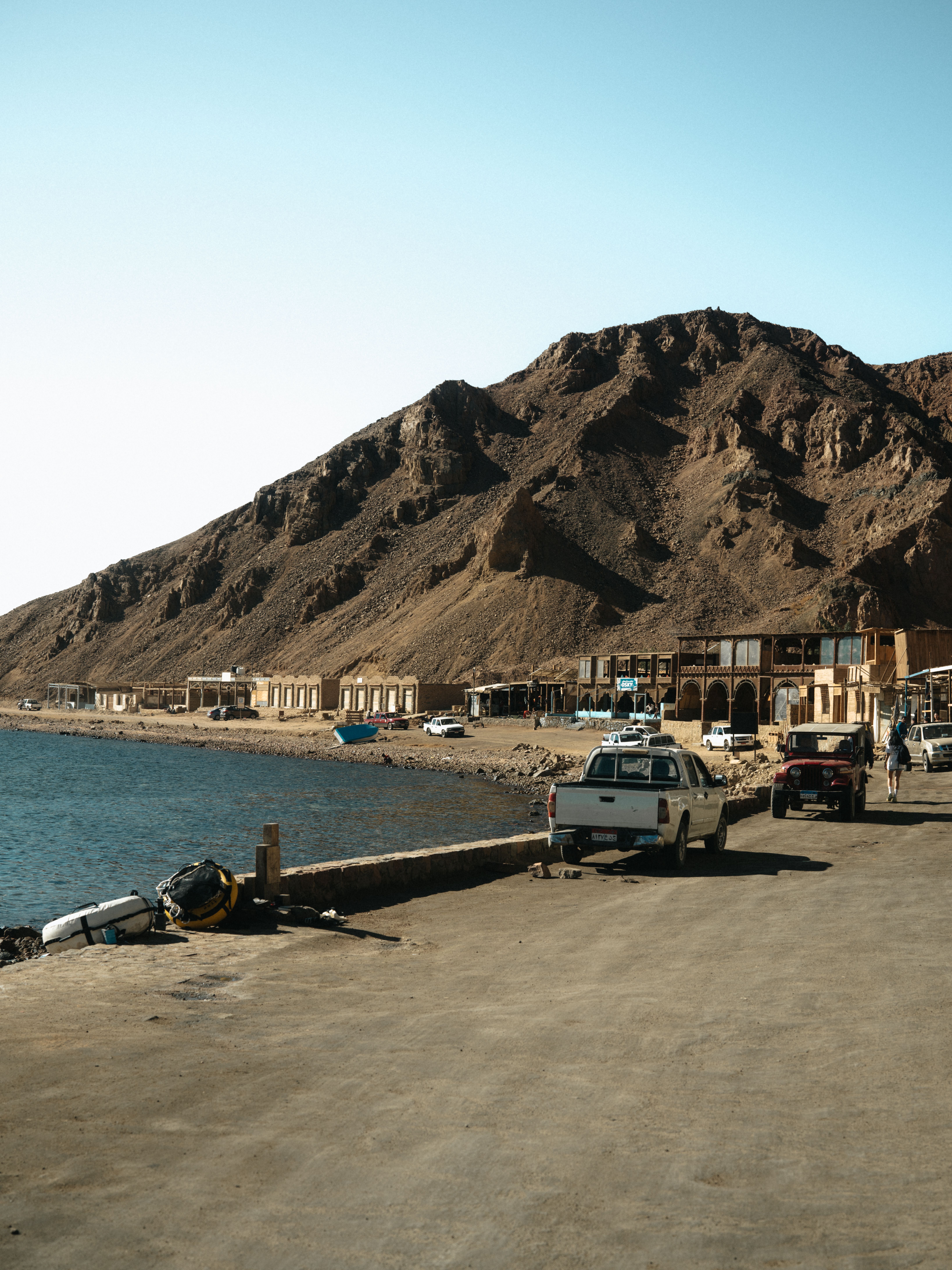 Scenic coastal view of egyptian mountain, Eritrea