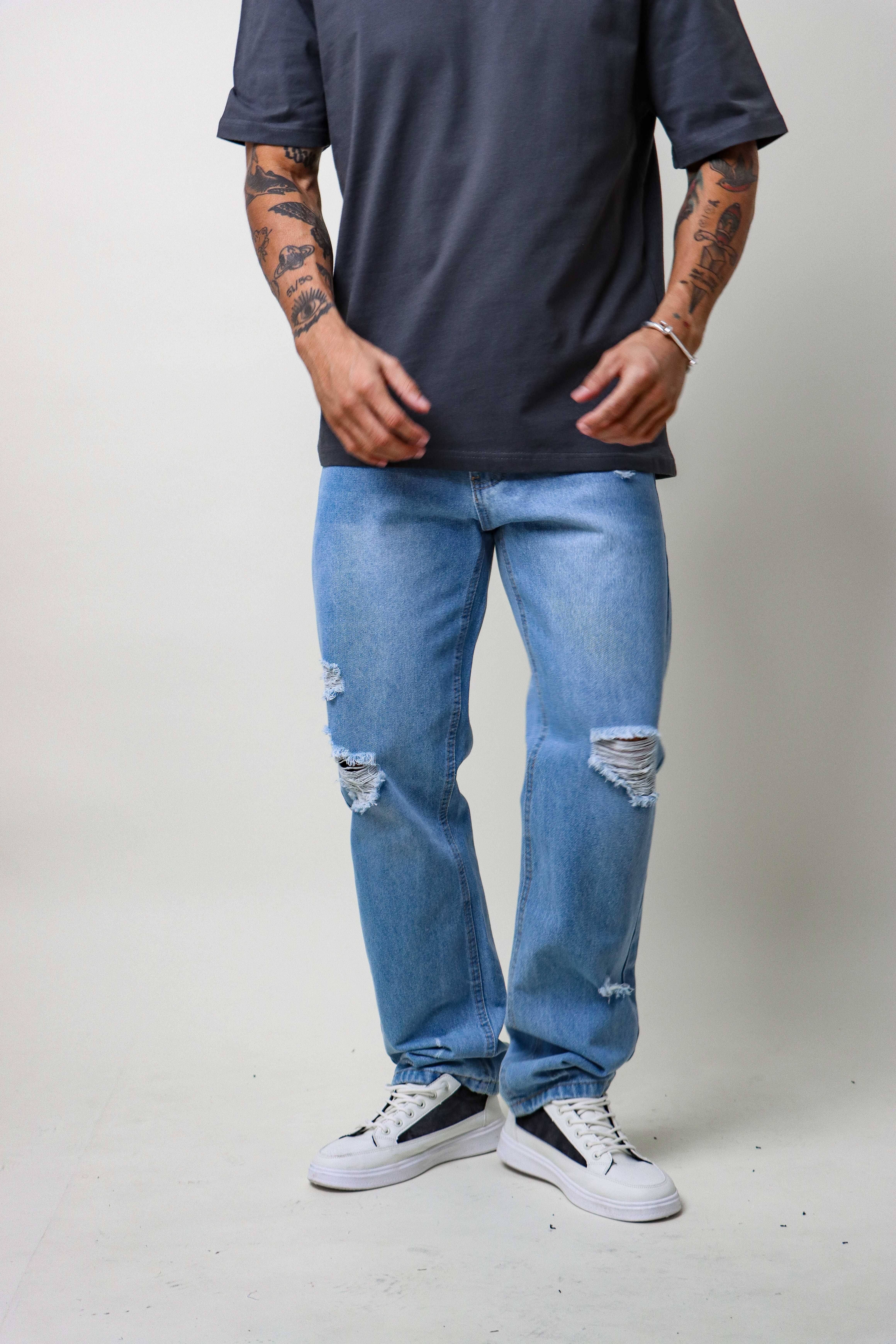 Calça Jeans Reta
