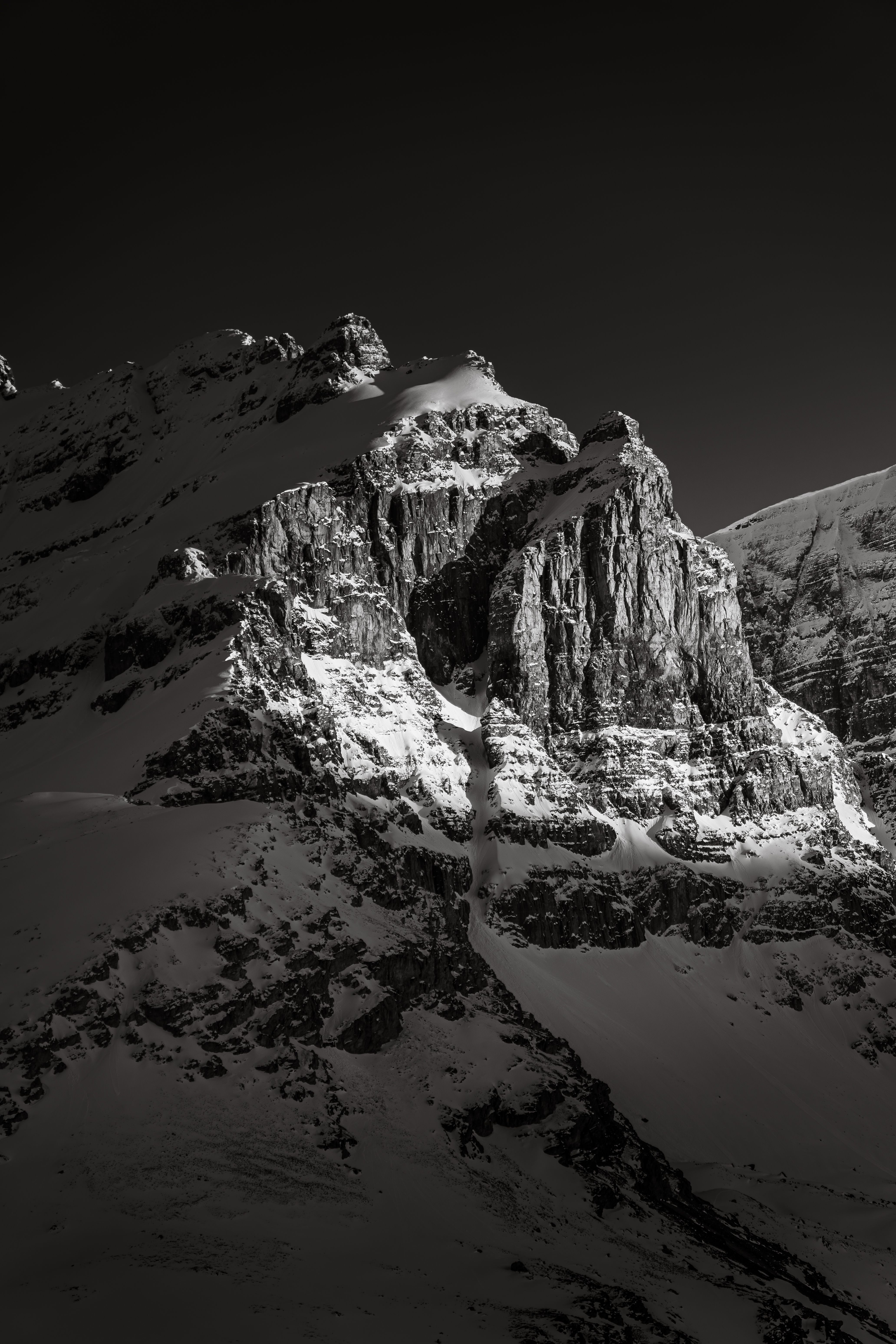 Dramatic Black and White Mountain Landscape · Free Stock Photo