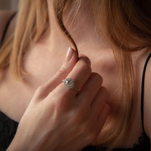 Free Close-up of an elegant diamond ring on a well-groomed hand, showcasing sophistication. Stock Photo