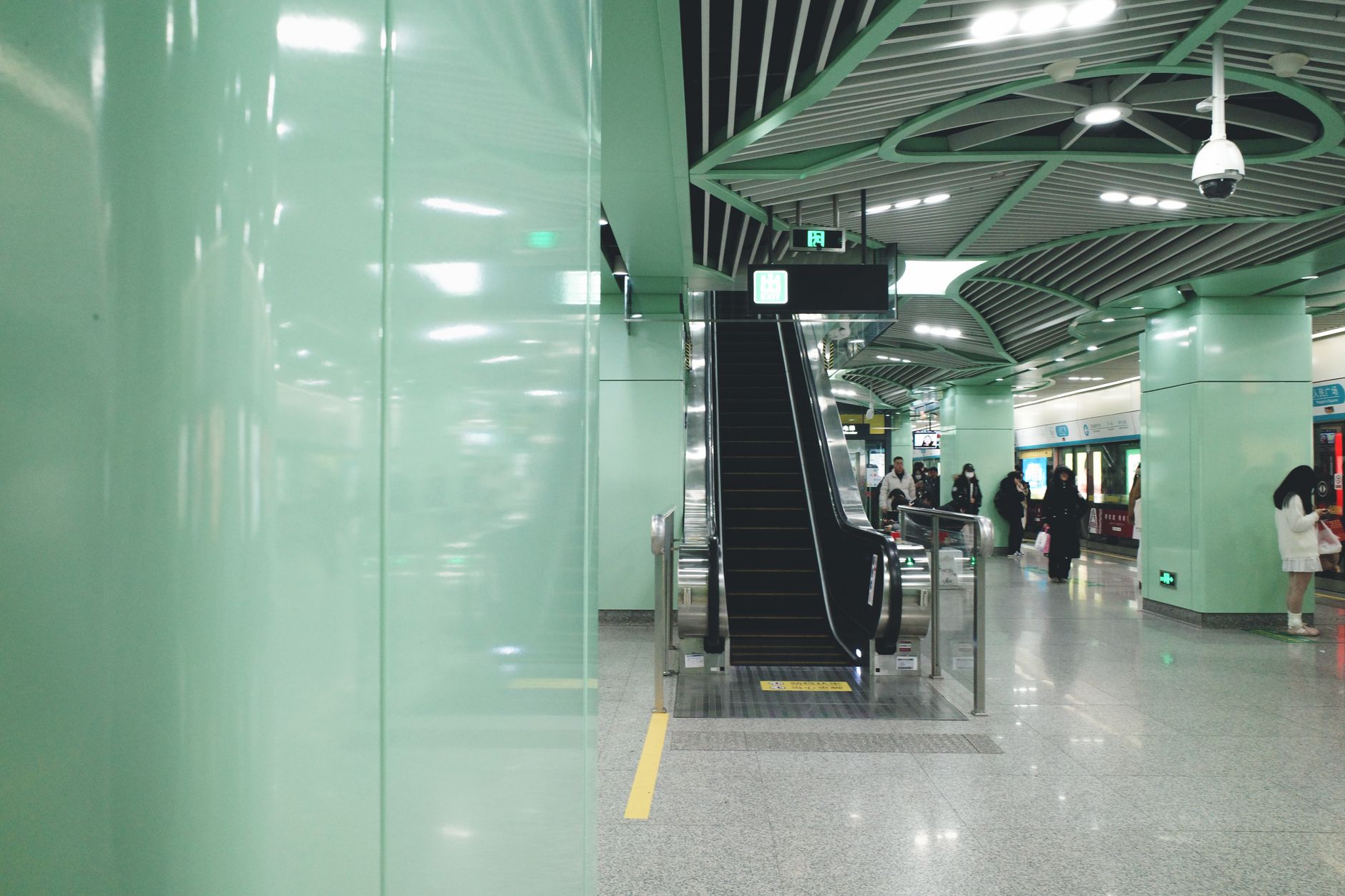 Elevator entrance at a Bangkok MRT station with accessibility signage