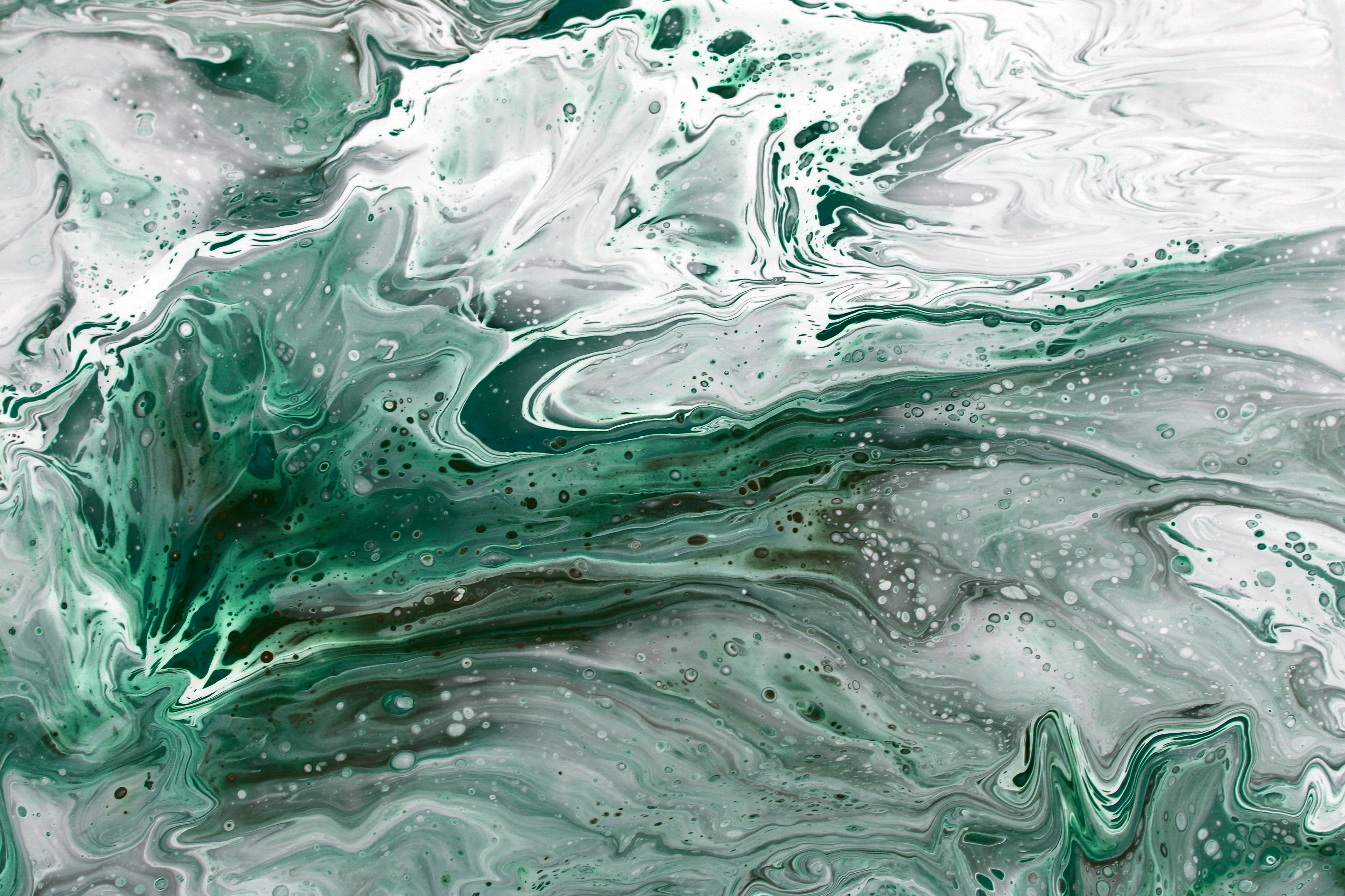 Abstract Green Marble Fluid Art Texture · Free Stock Photo