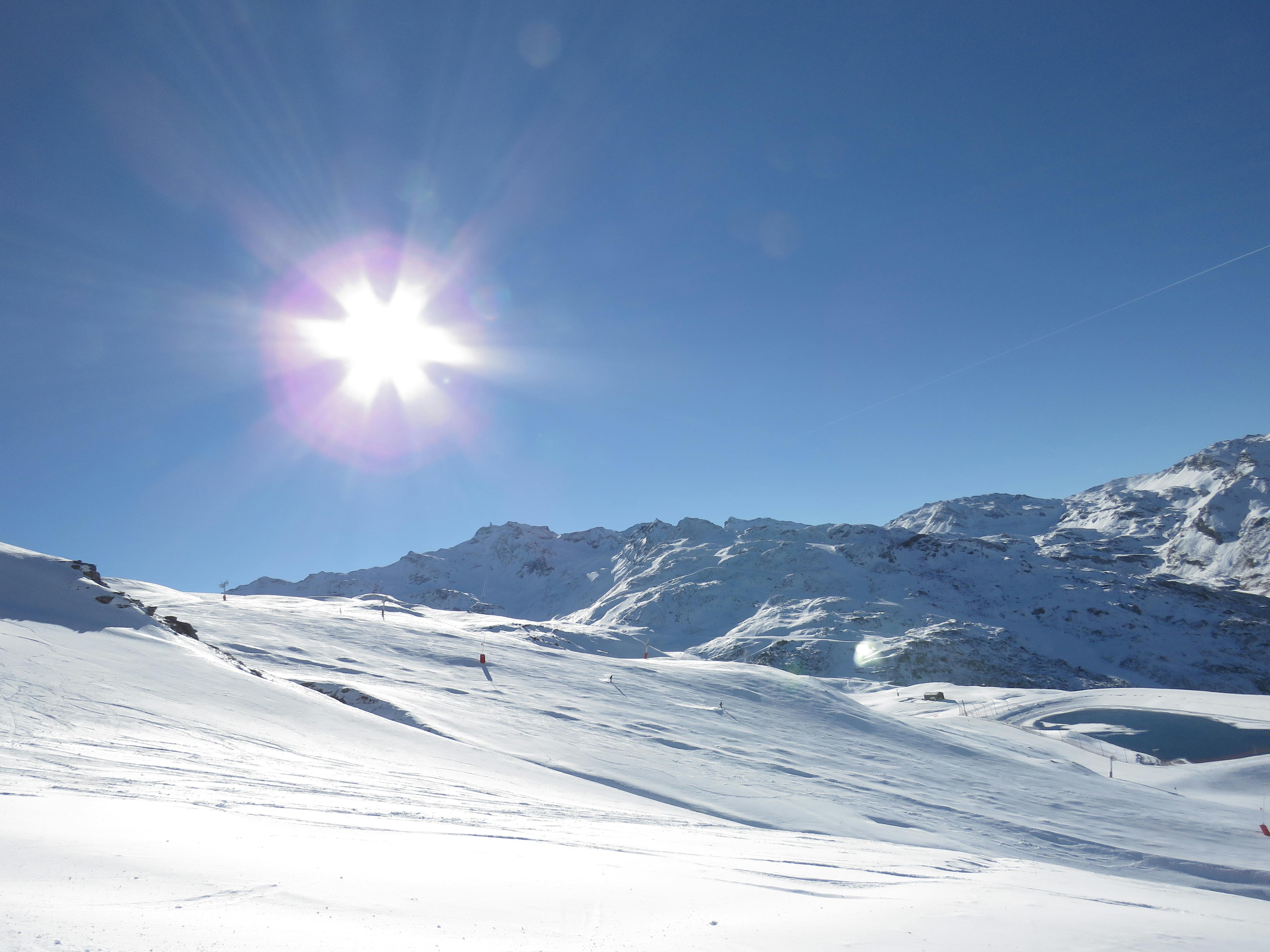 Free stock photo of mountain, snow capped mountain, sun