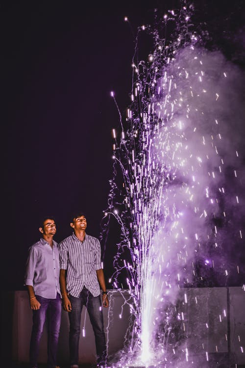 焰火, 煙花, 紫色 的 免费素材图片
