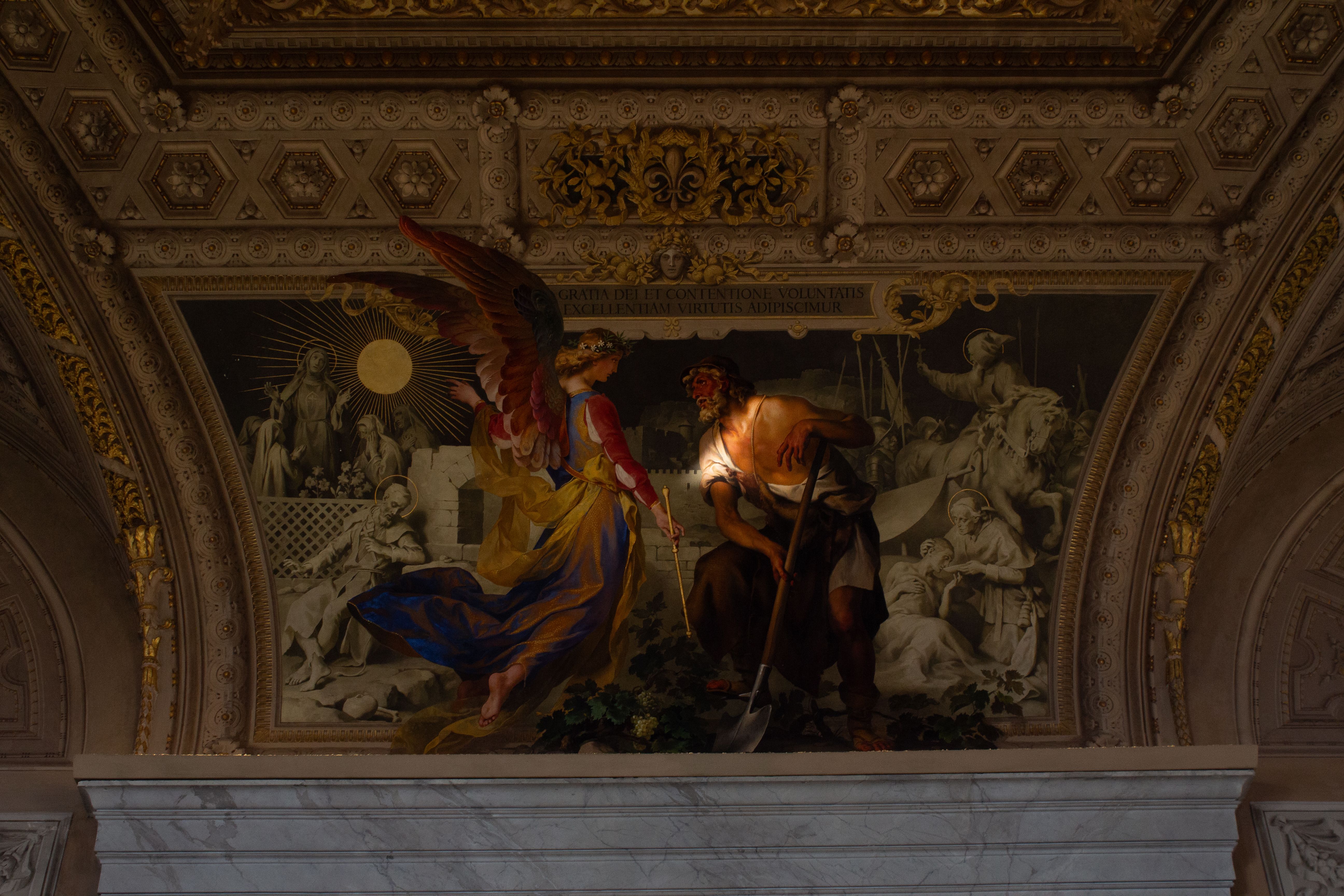 Renaissance Ceiling Mural in Historic Building · Free Stock Photo