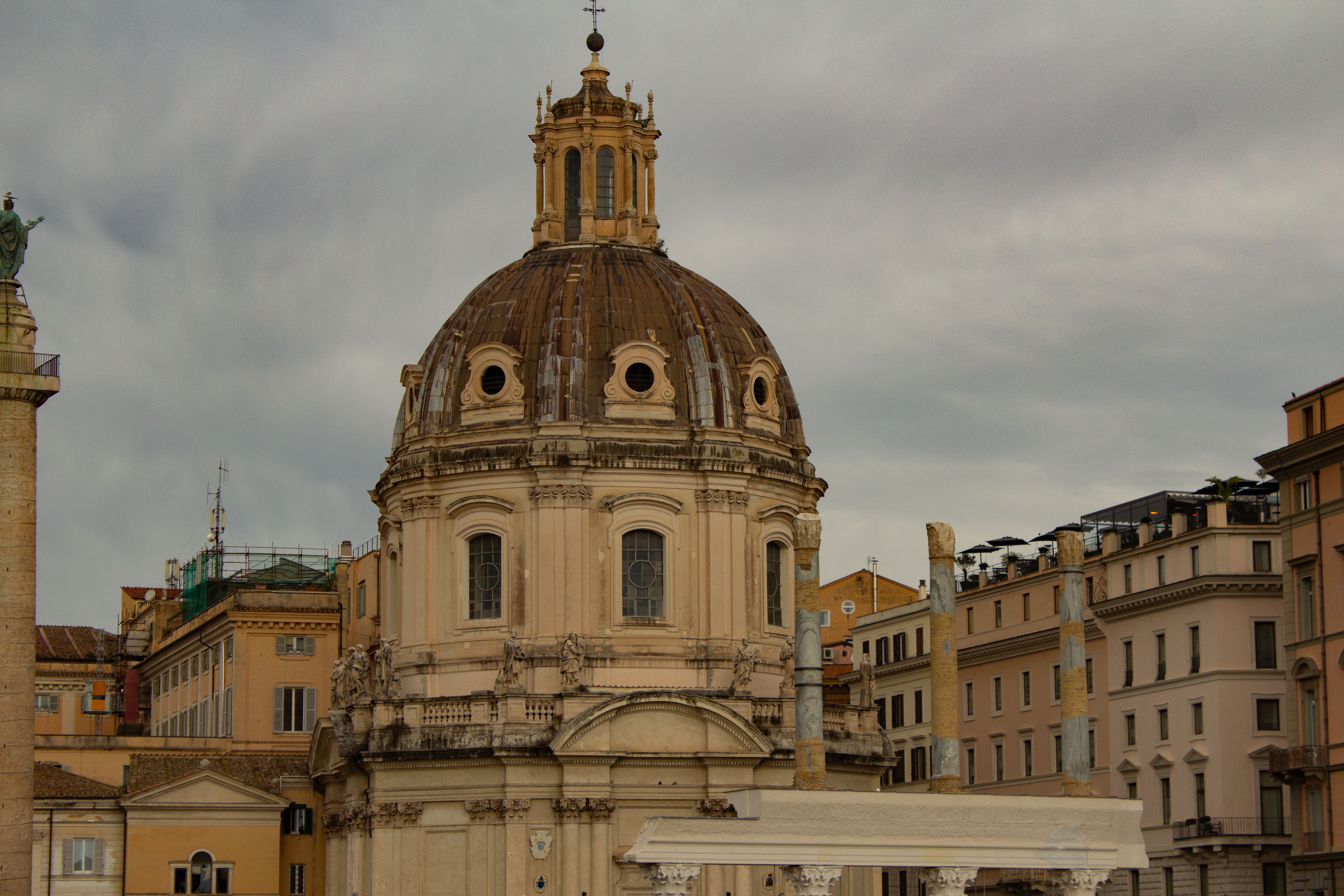 Historic Dome in Rome Under Cloudy Skies · Free Stock Photo