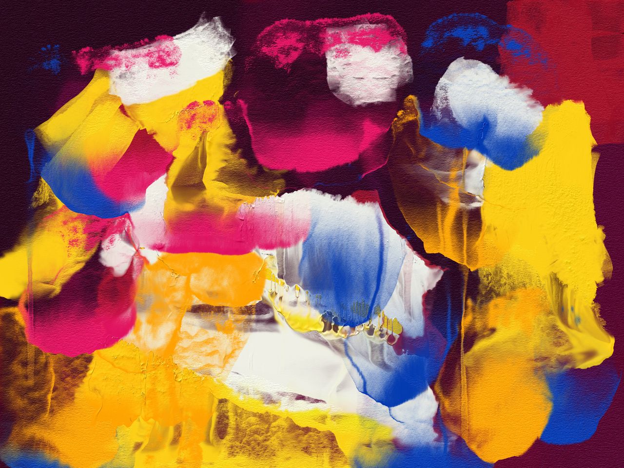 colorful abstract painting with bold strokes and vibrant tones creatin