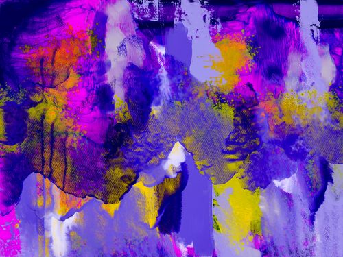 Free Dynamic abstract art showcasing vibrant purple and yellow hues beautifully blended. Stock Photo