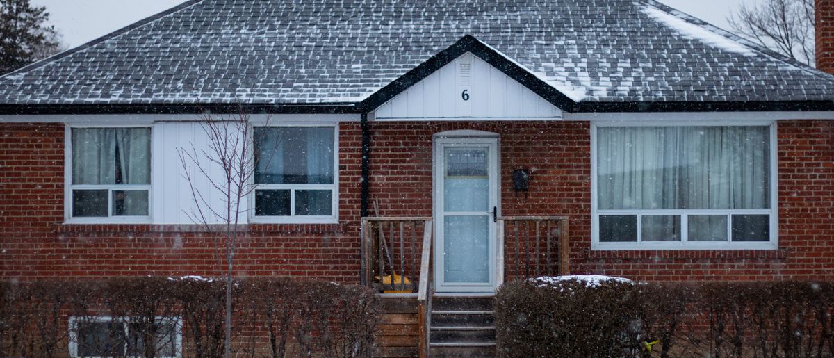 Weatherproofing and sealing around an exterior door for winter
