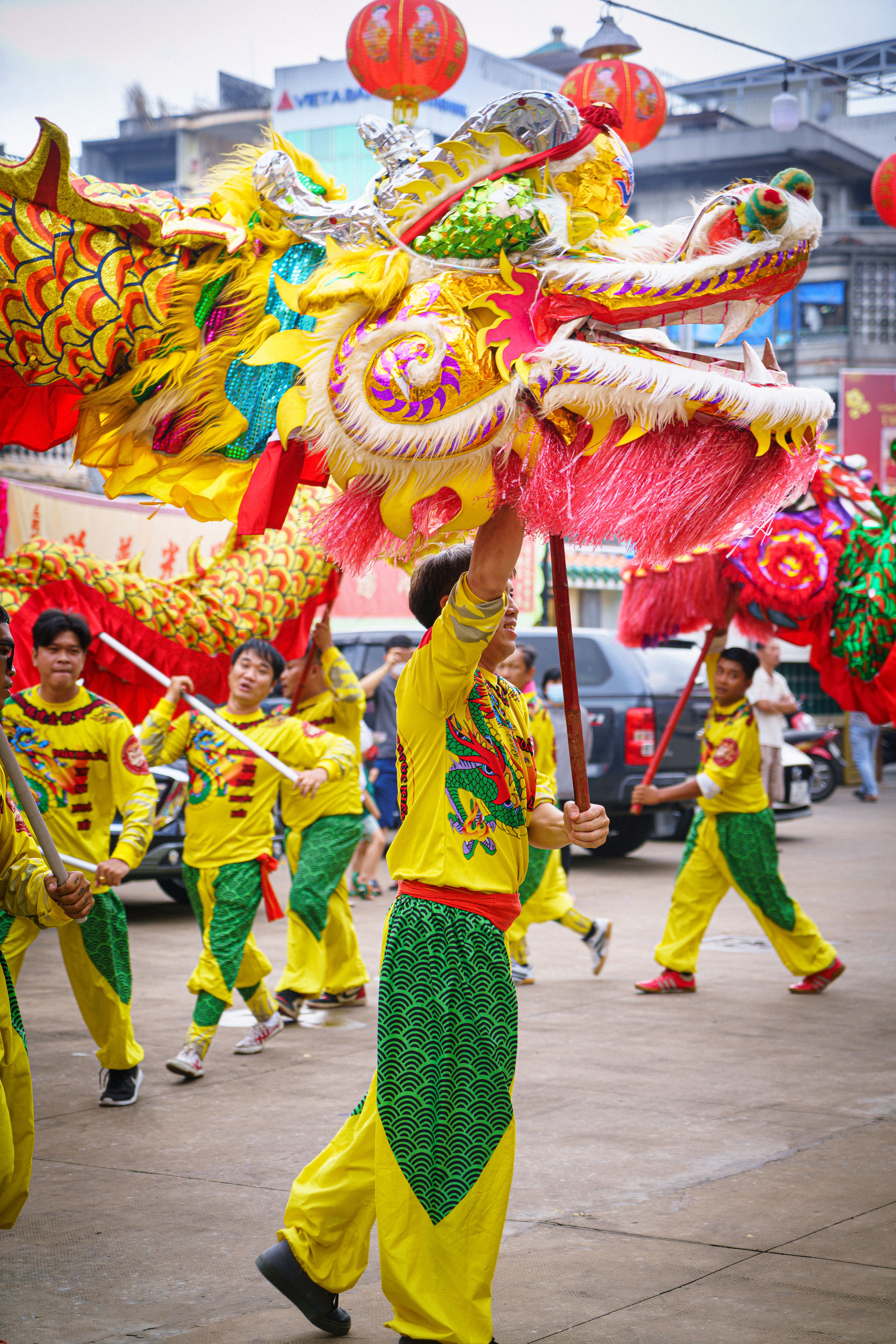 Vibrant Dragon Dance in Ho Chi Minh City · Free Stock Photo