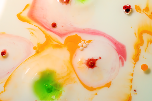 Free A creative abstract artwork showcasing vibrant fluid colors and swirling patterns. Stock Photo