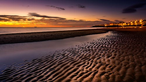 Seashore Sunset Scenry