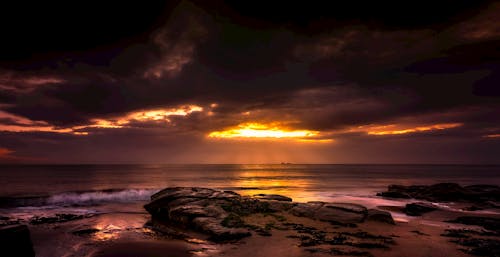Sunset Seashore Scenery