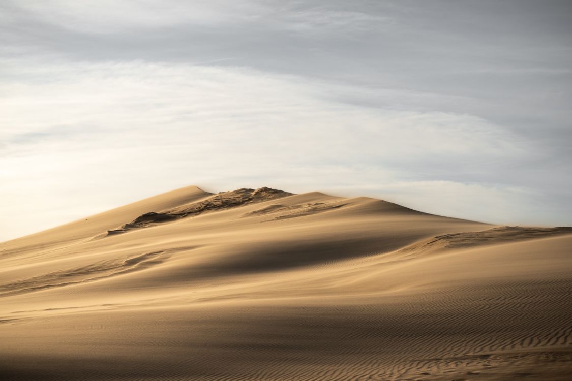 Serene Sand Dunes under a Bright Sky · Free Stock Photo