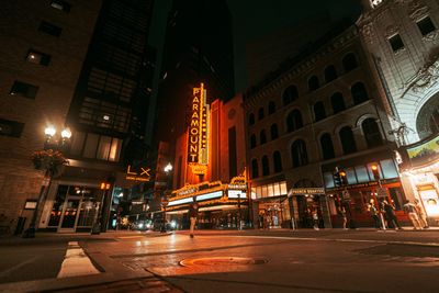 Night city street scene, photo by Mike Norris on Pexels