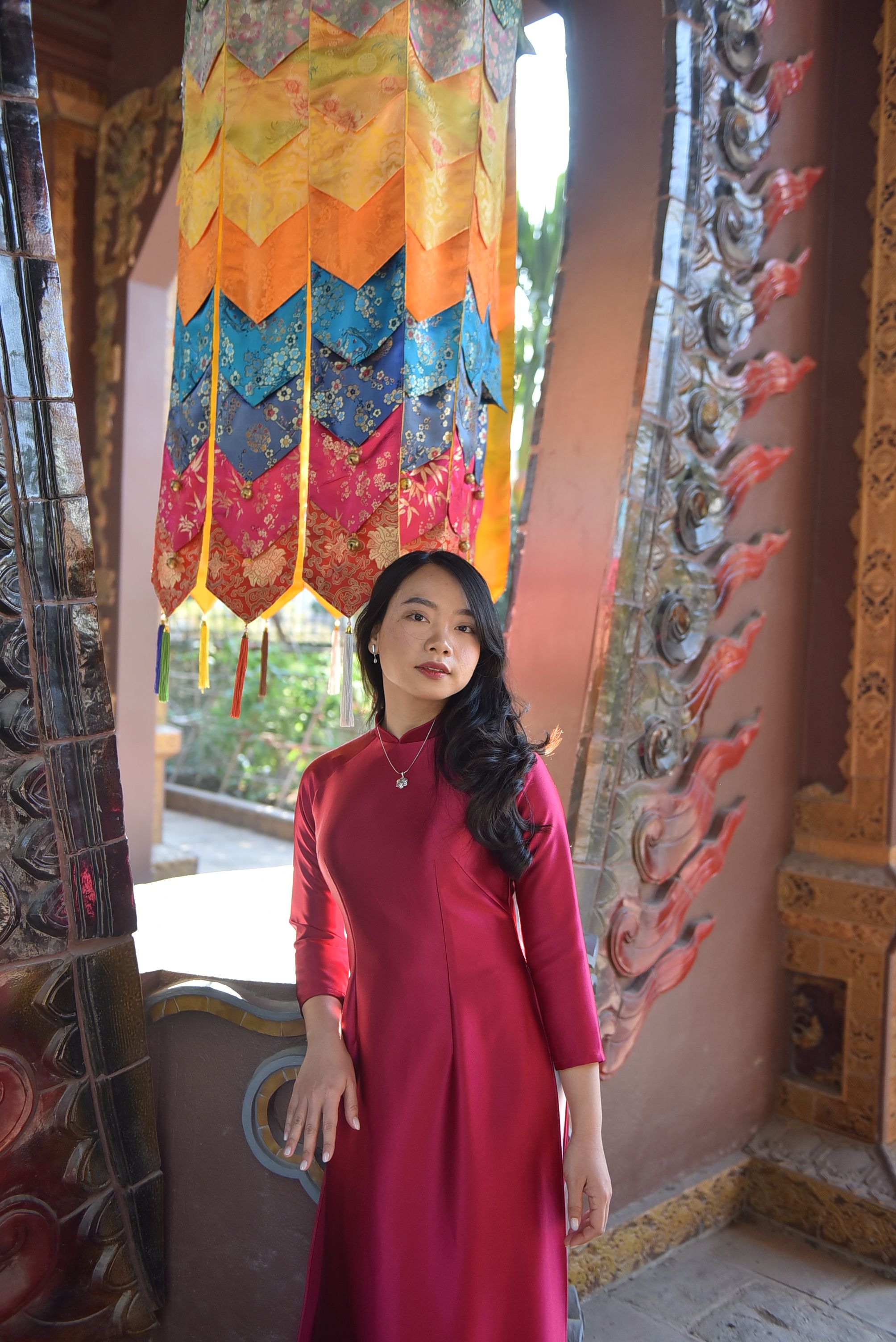 Elegant Woman in Traditional Attire Indoors · Free Stock Photo