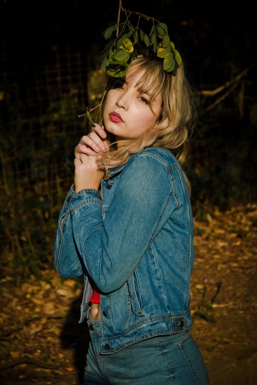 Photo Of Woman Wearing Denim Jacket