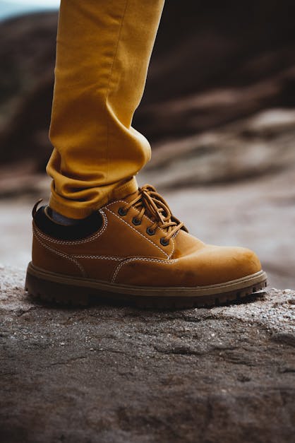 Brown Leather Work Boot · Free Stock Photo