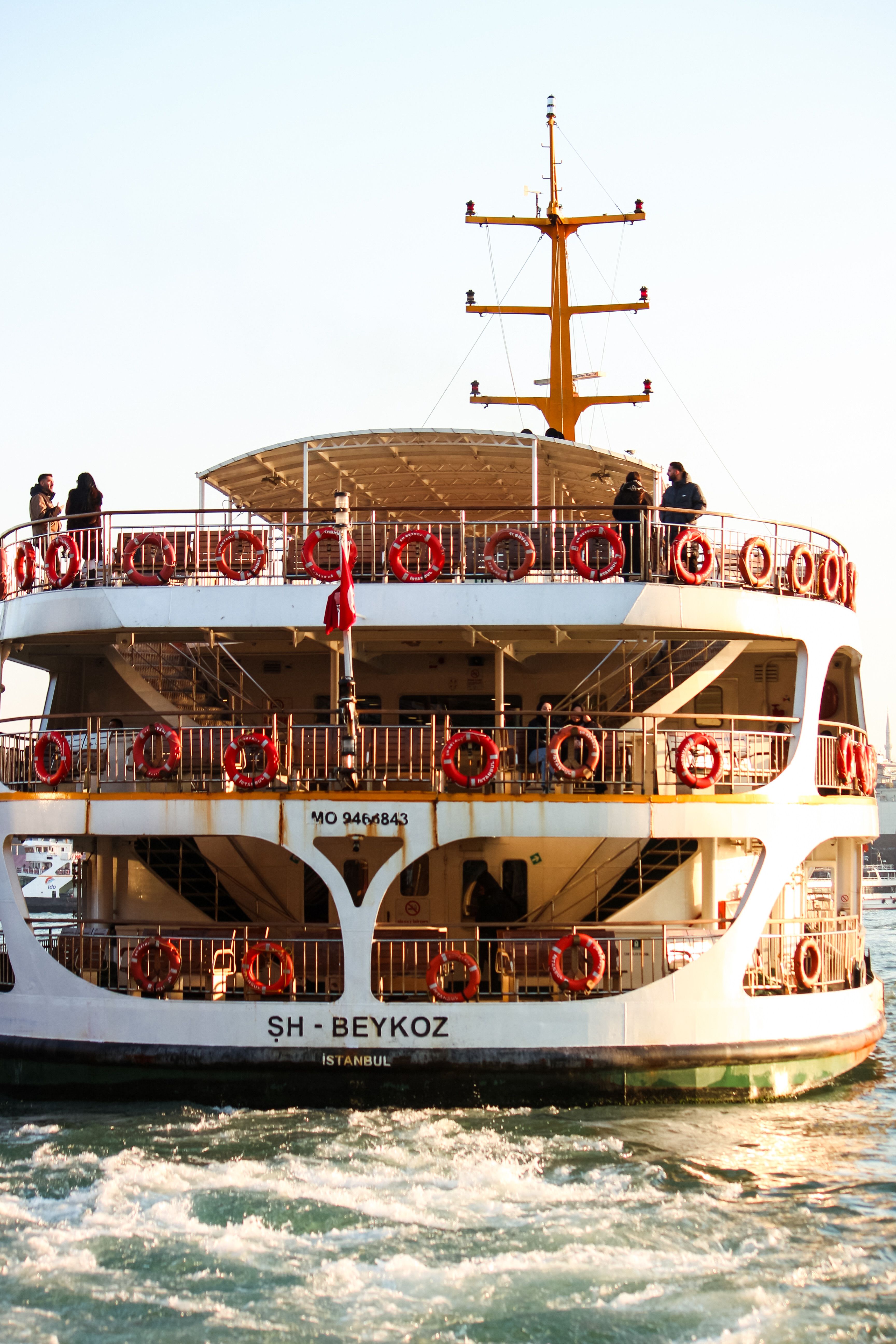 Istanbul Ferry Crossing the Bosphorus at Sunset · Free Stock Photo