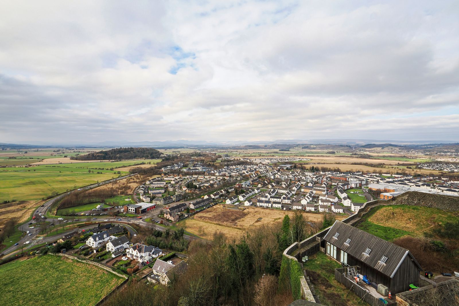 Aerial view of the Cumbernauld area and surrounding towns