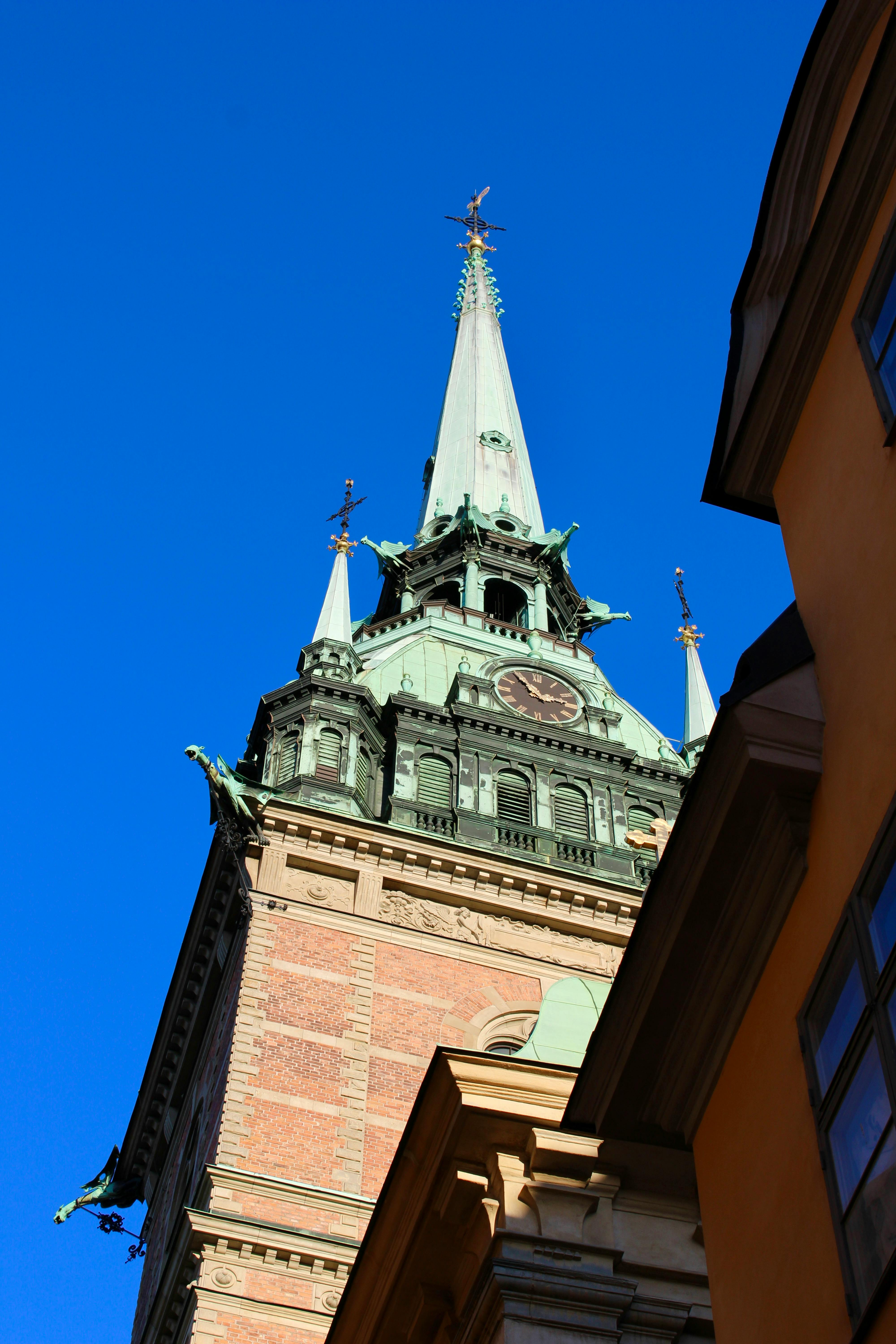 storkyrkan cathedral tower in stockholm