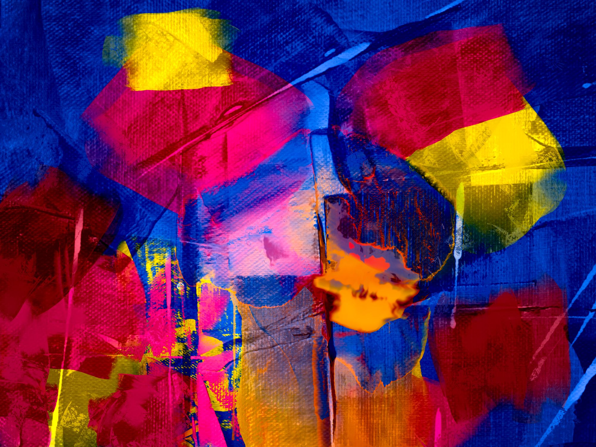 Vibrant Abstract Expressionist Art with Bold Colors · Free Stock Photo