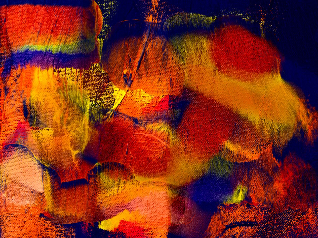dynamic abstract artwork with vivid warm colors showcasing modern expr