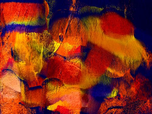 Free Dynamic abstract artwork with vivid warm colors, showcasing modern expressionism through bold brushstrokes. Stock Photo