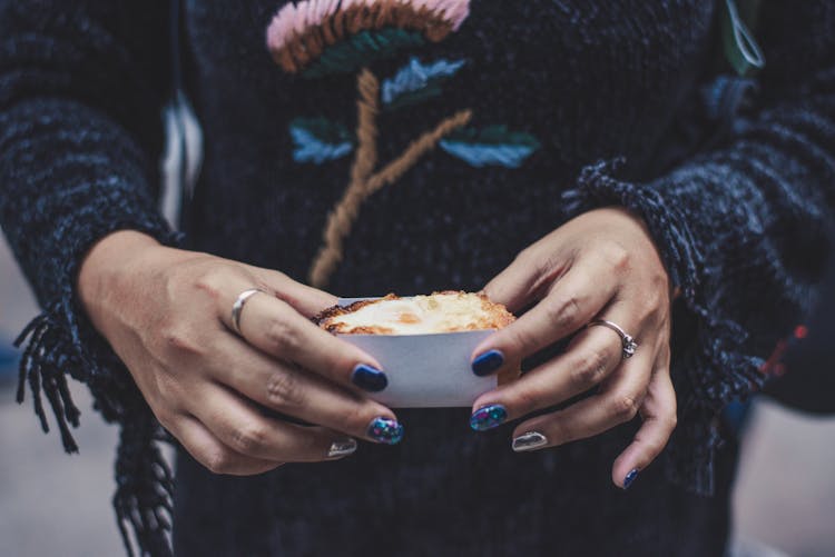 Person Holding Food