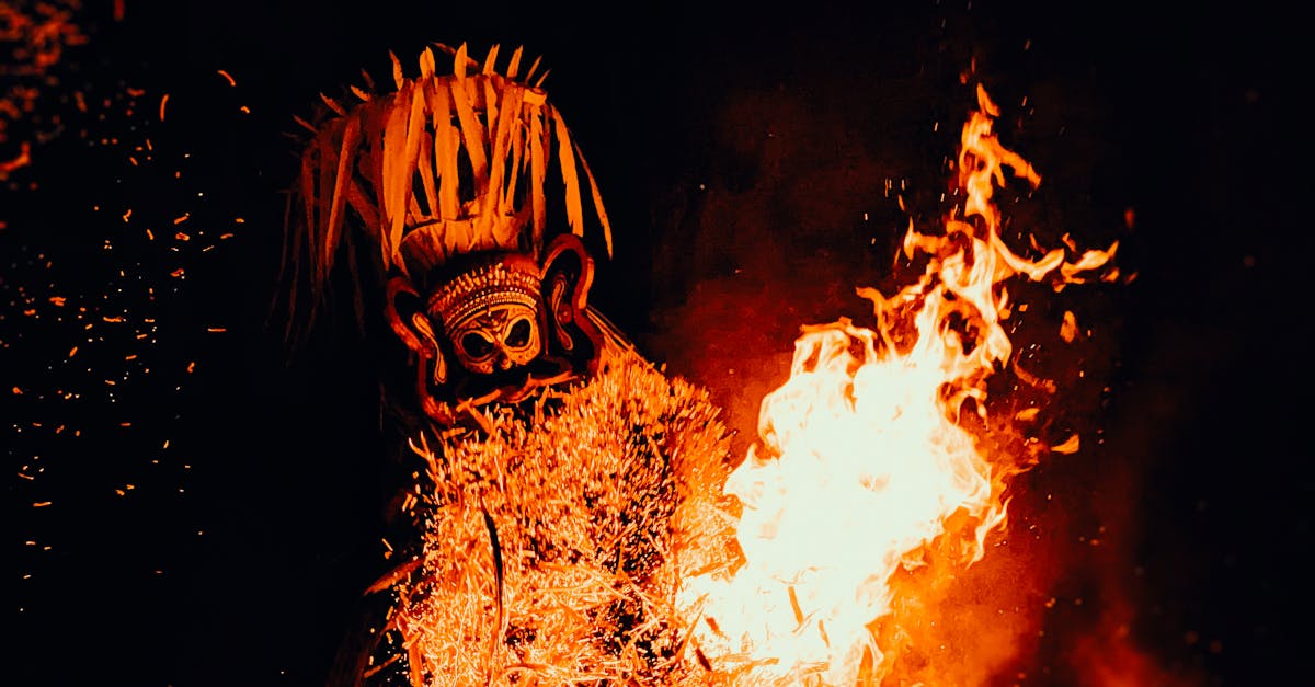Traditional Fire Dance Ritual at Night · Free Stock Photo