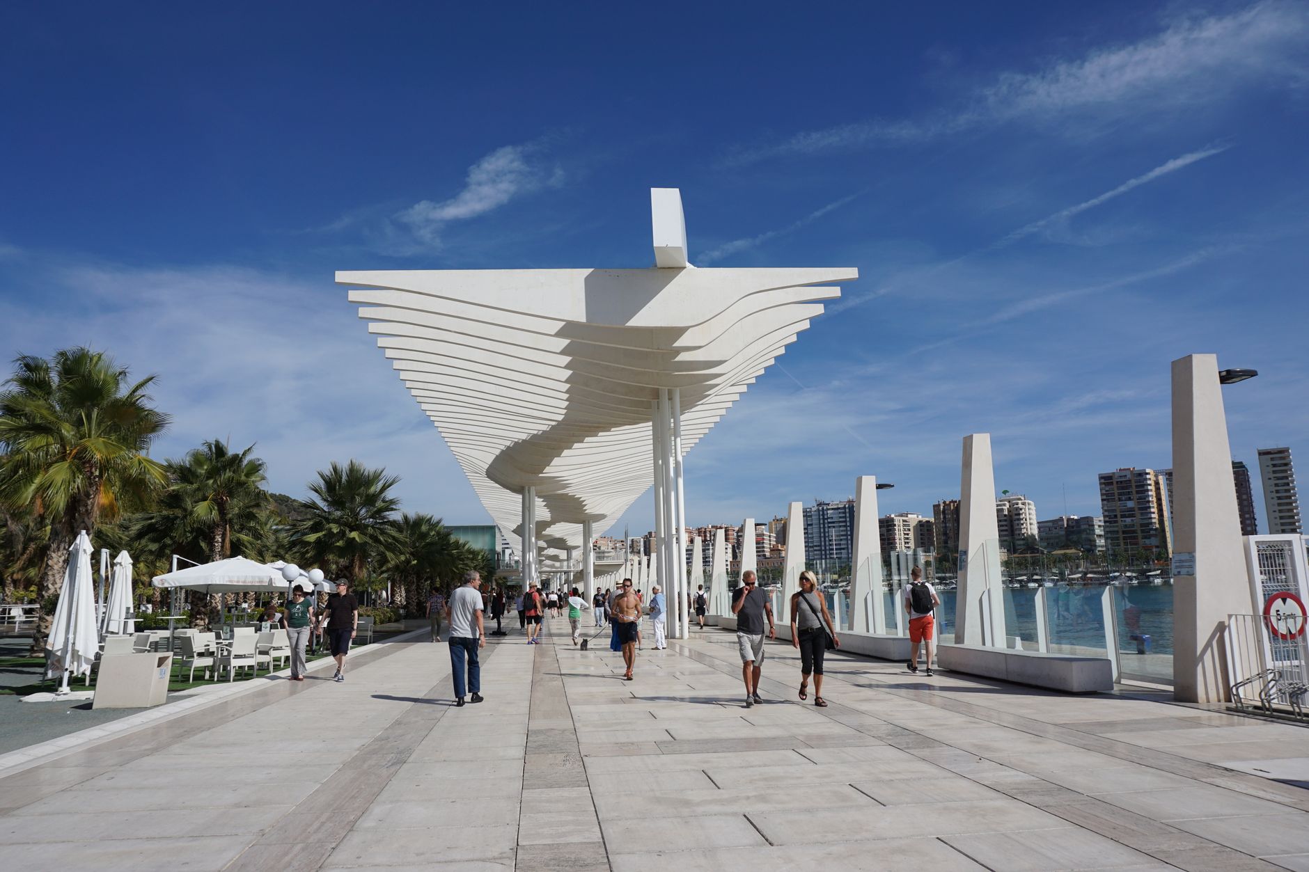 El paseo marítimo malagueño