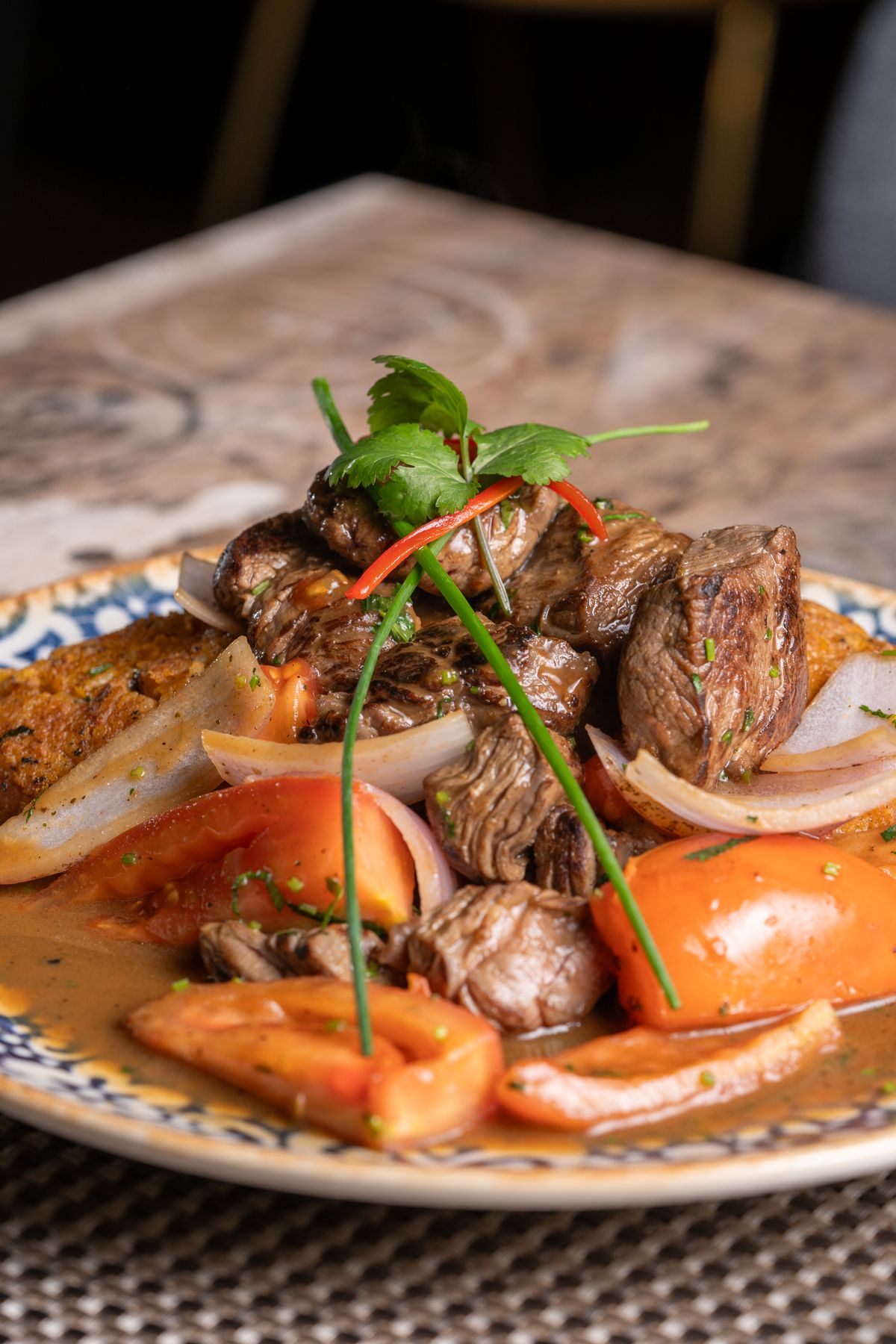 Bœuf mijoté au lait de coco et curry