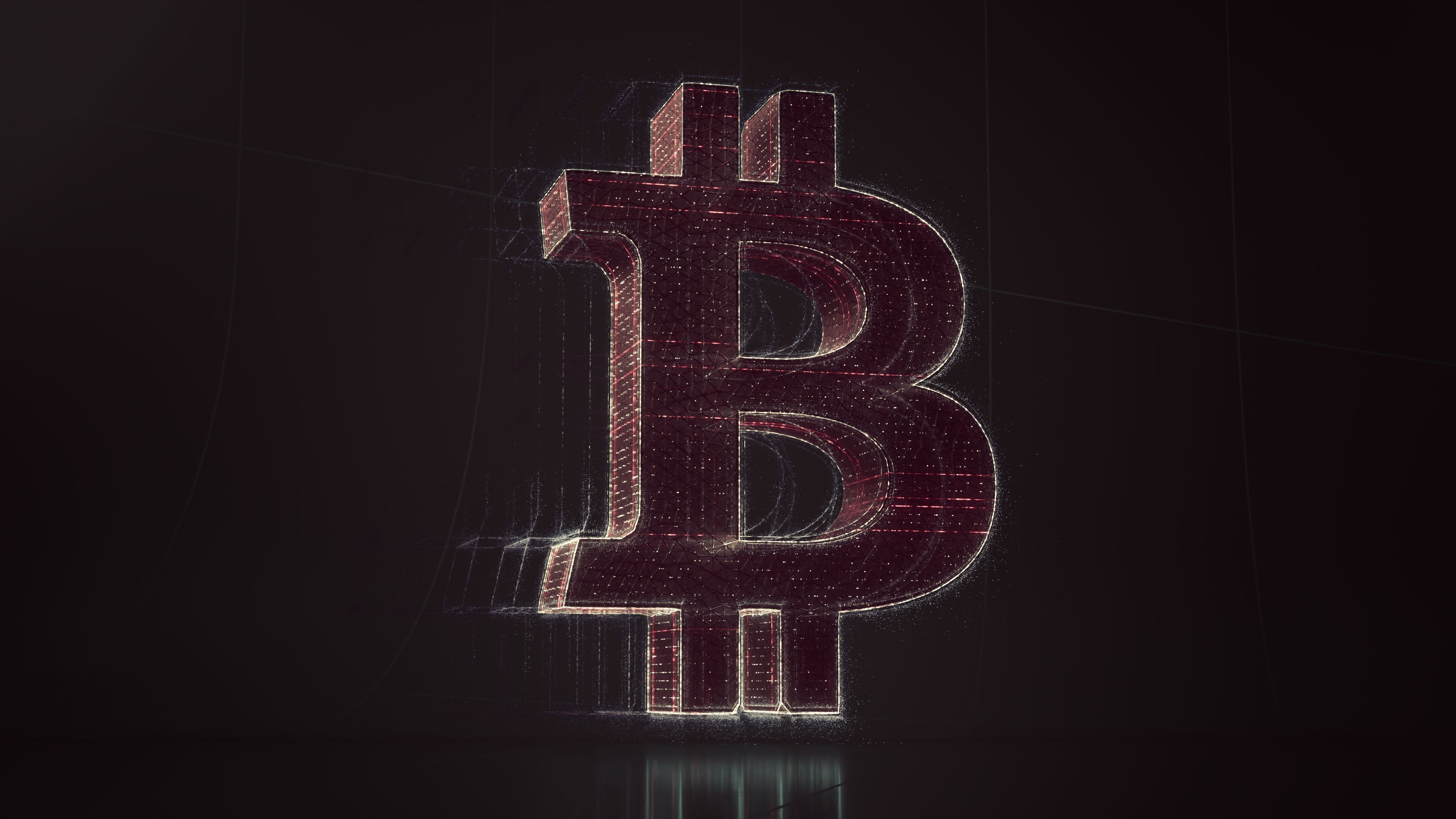 Digital Bitcoin Symbol with Futuristic Glow · Free Stock Photo