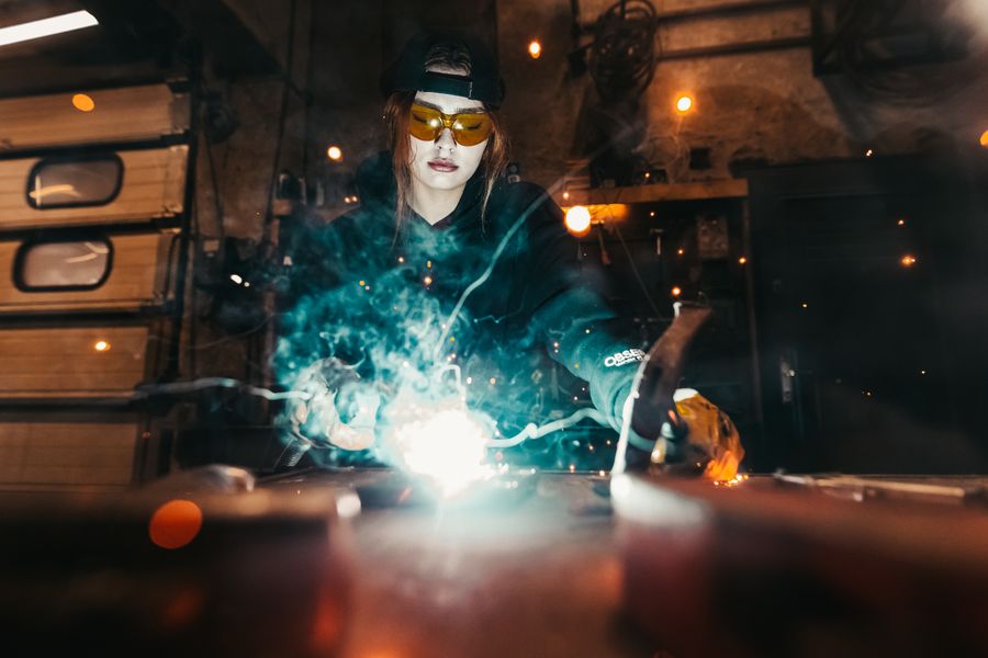 Sample photograph of metal welding