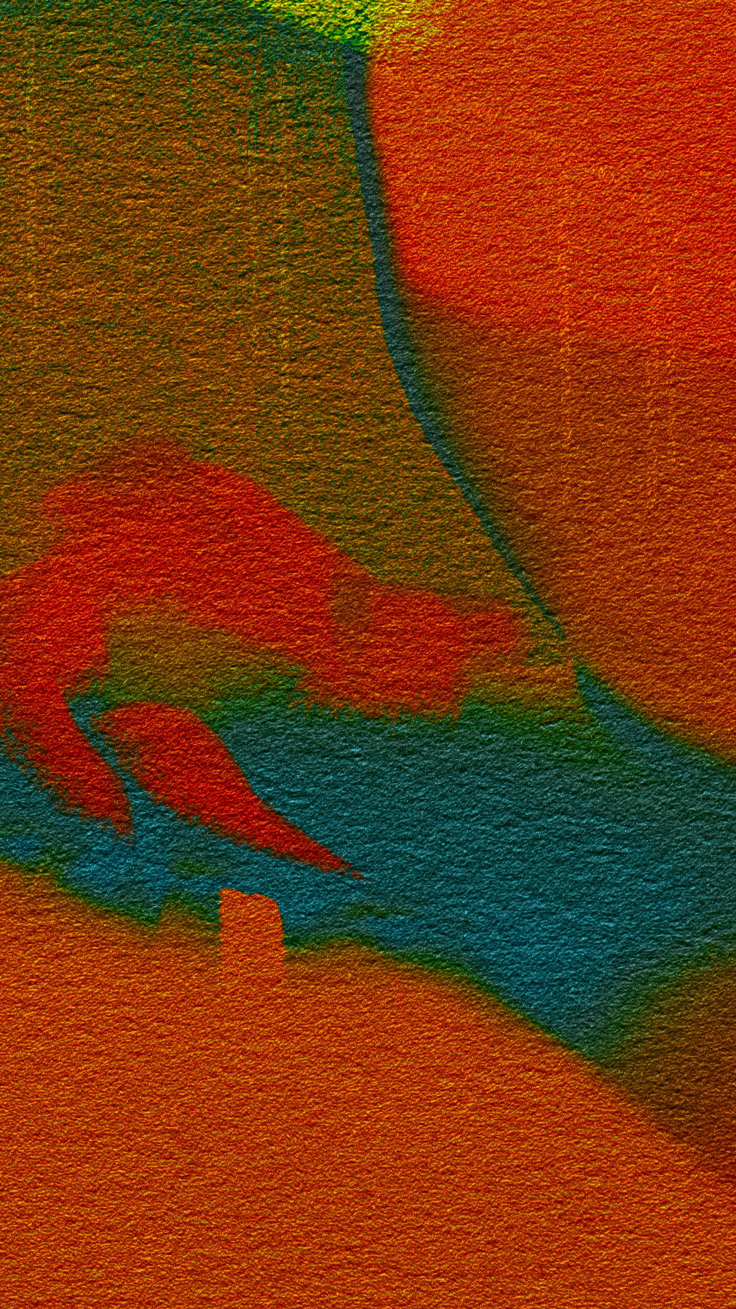 Gratuit Expresionism abstract vibrant, cu un amestec de texturi portocalii, albastre și verzi. Fotografie de stoc