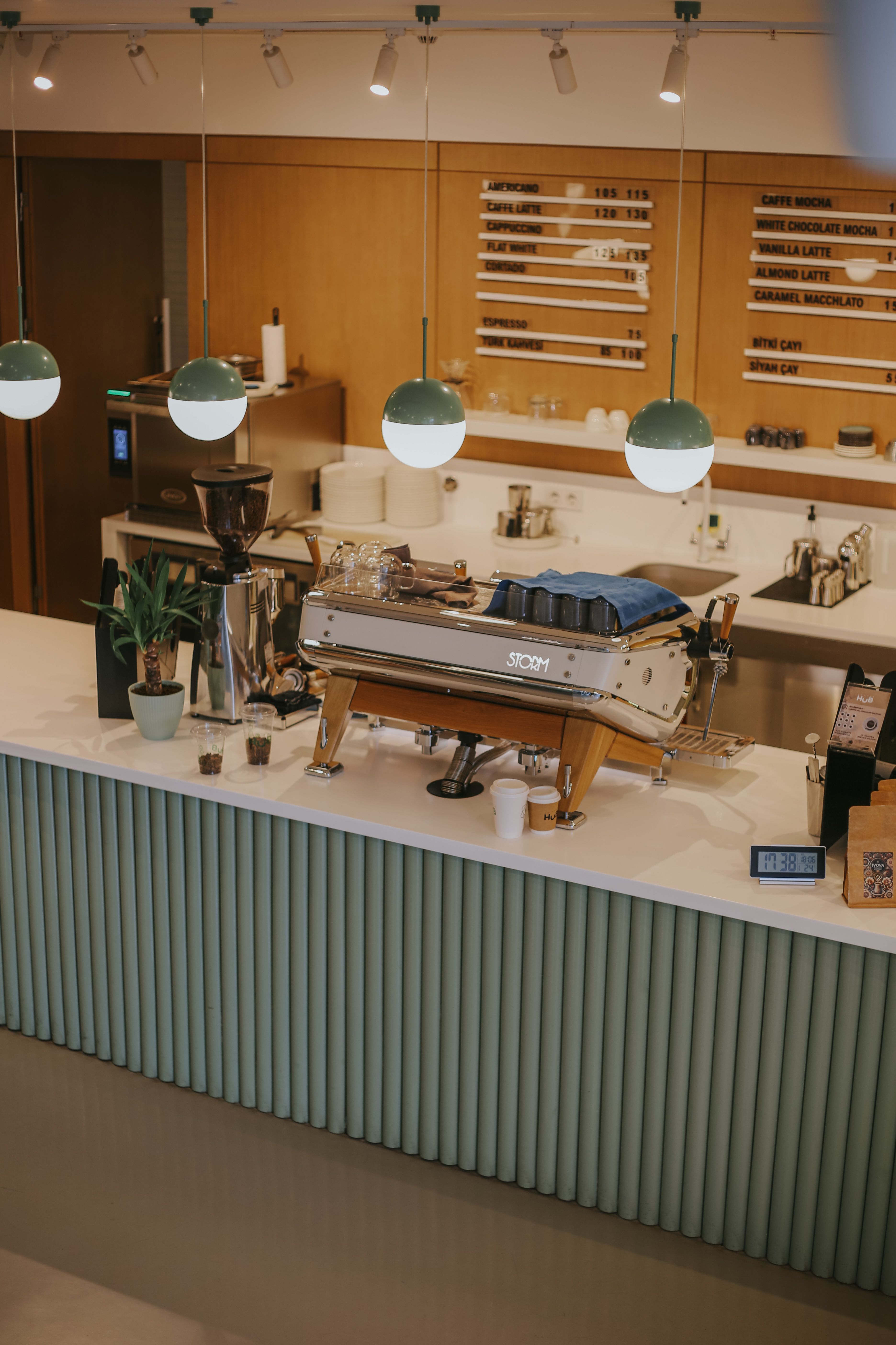 Modern Coffee Shop Interior with Espresso Machine · Free Stock Photo