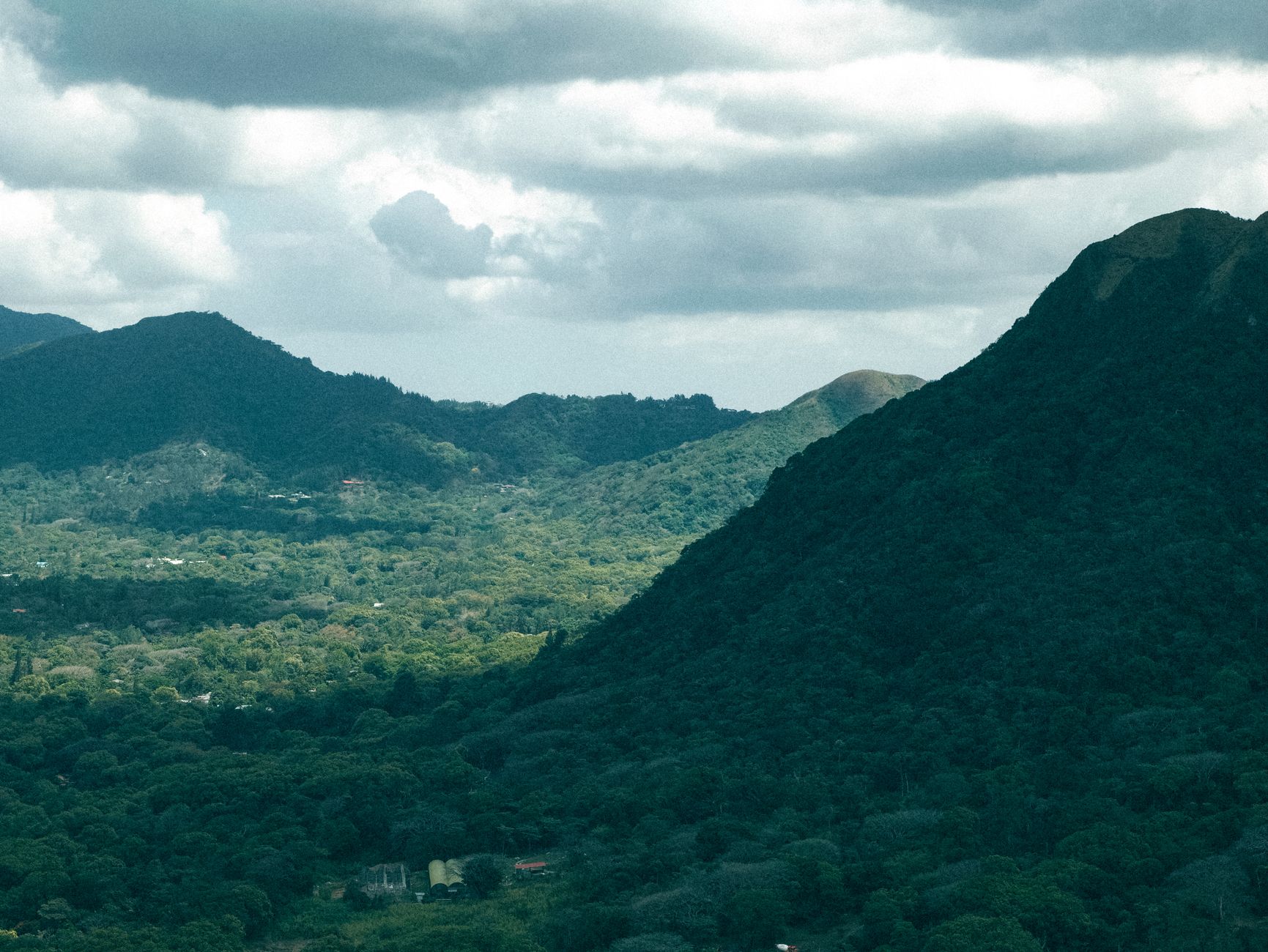 Lush green mountains of Panama's highlands.