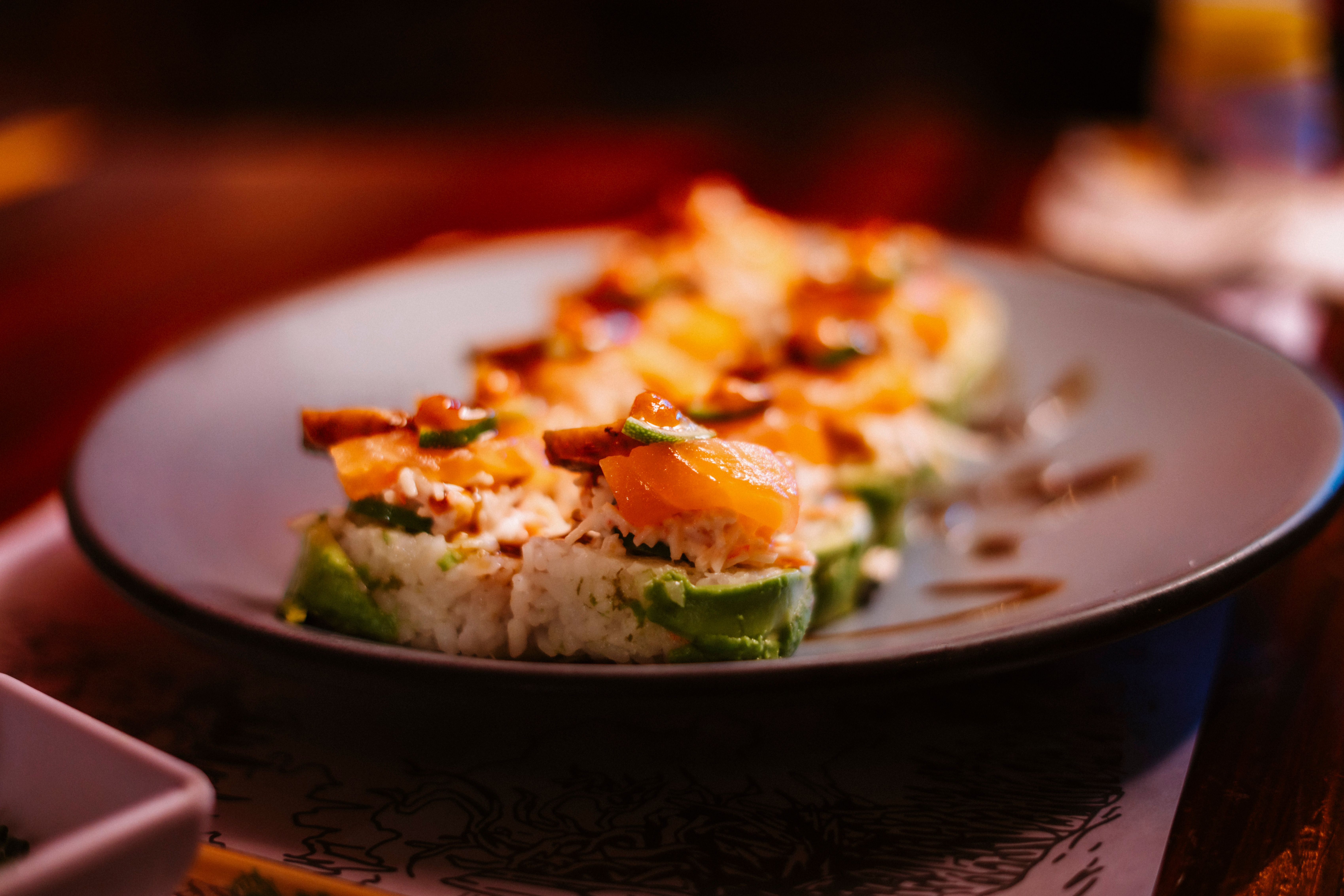 Grilled Sushi Rolls with Soft Egg