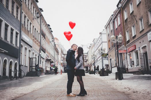 Couple Walking on City Street