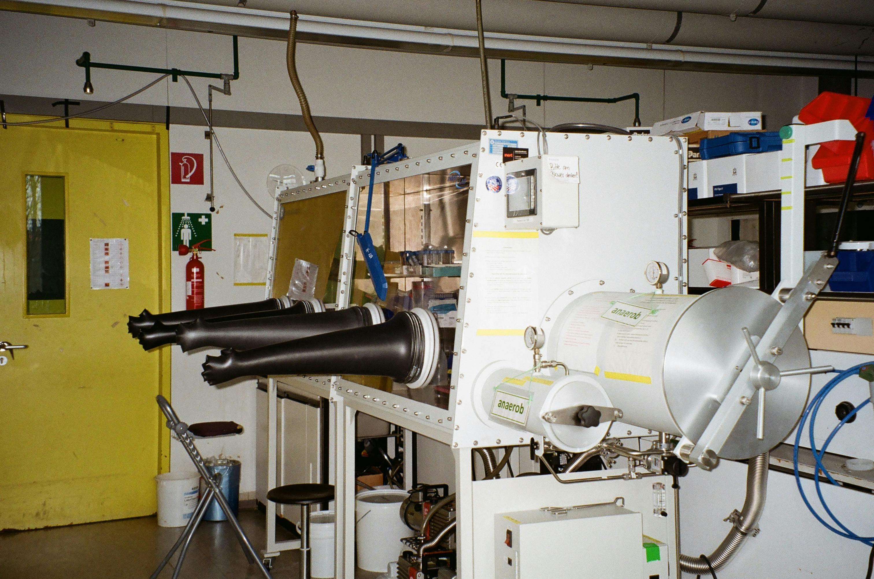 Laboratory vials and branding labels ready for shipment