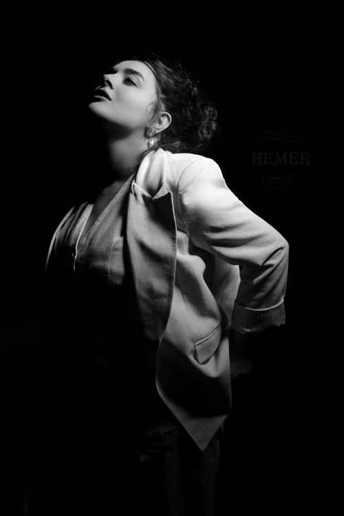Dramatic Black and White Portrait of a Woman · Free Stock Photo