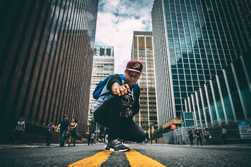 Free Portrait of Man on City Street Stock Photo