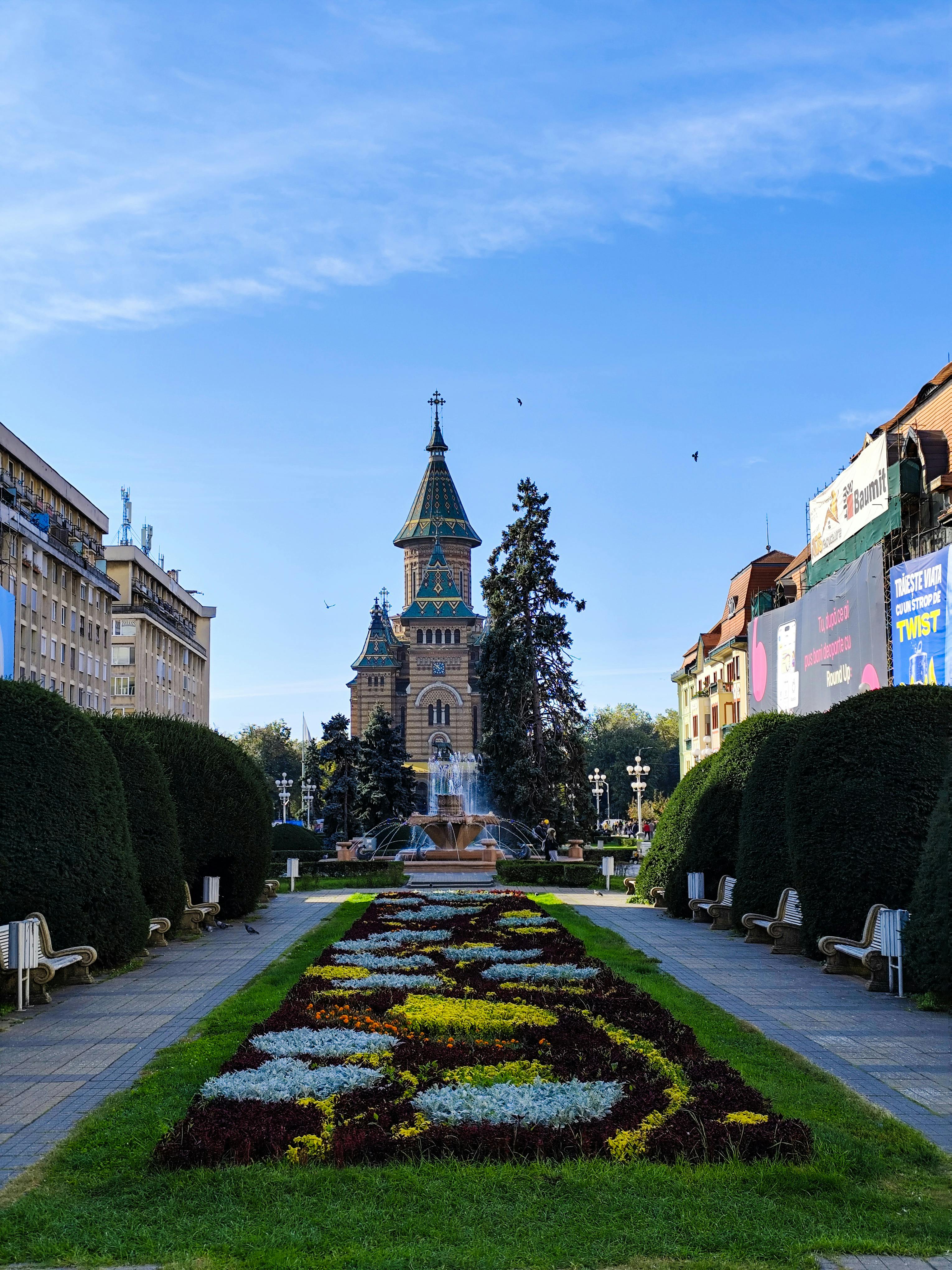Timișoara, activitate în grădină pe malul Begăi, oameni participând la atelier de plantare