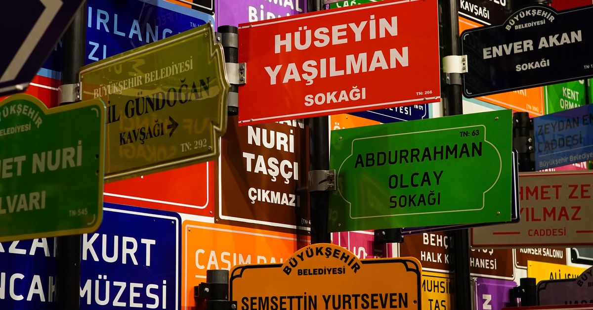 Colorful Stack of Turkish Street Signs · Free Stock Photo