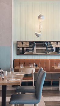 Luxurious restaurant interior in Antalya, featuring contemporary design and warm atmosphere.