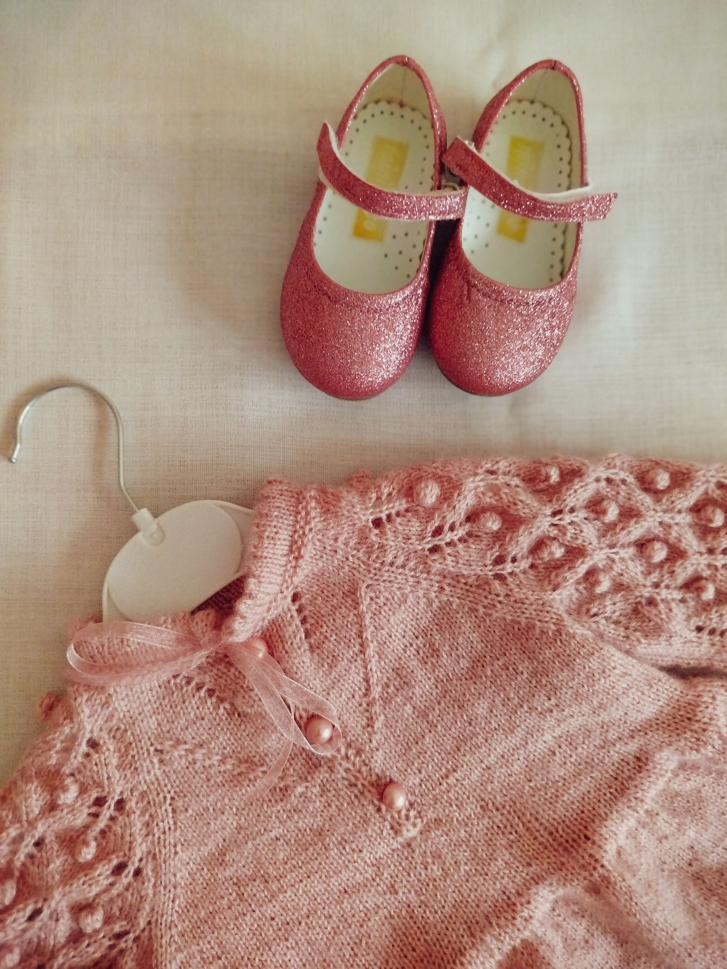 Pink Baby Dress and Shoes Set for Girls  Free Stock Photo