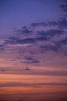 Captivating sky view with shades of purple and orange during twilight.