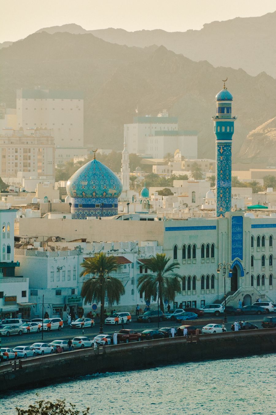 Mosque and cityscape in Muscat, Oman