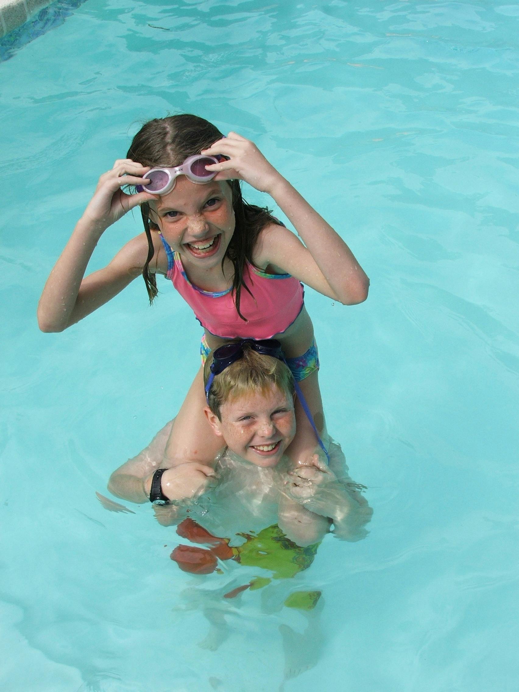 Free stock photo of kids, pool
